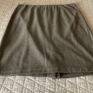 J Jill Brown Tweed Knit Skirt Large
